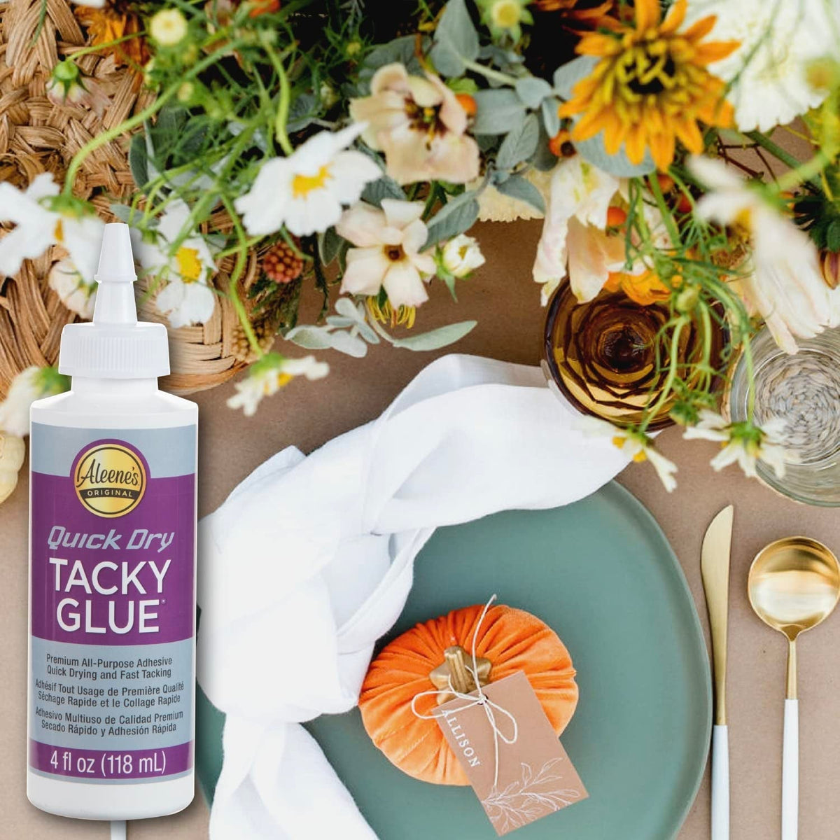 Aleene'S Quick Dry Tacky Glue, Premium All-Purpose Adjesove, Quick Drying and Fast Tacking, 4 Fl Oz 3-Pack