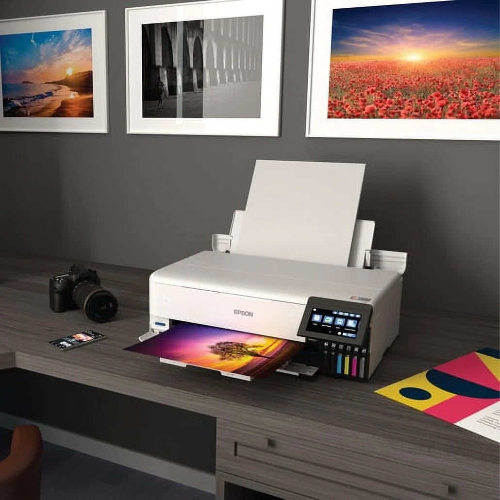 Ecotank Photo ET-8550 Wireless Wide-Format Color All-In-One Supertank Printer with Scanner, Copier, Ethernet