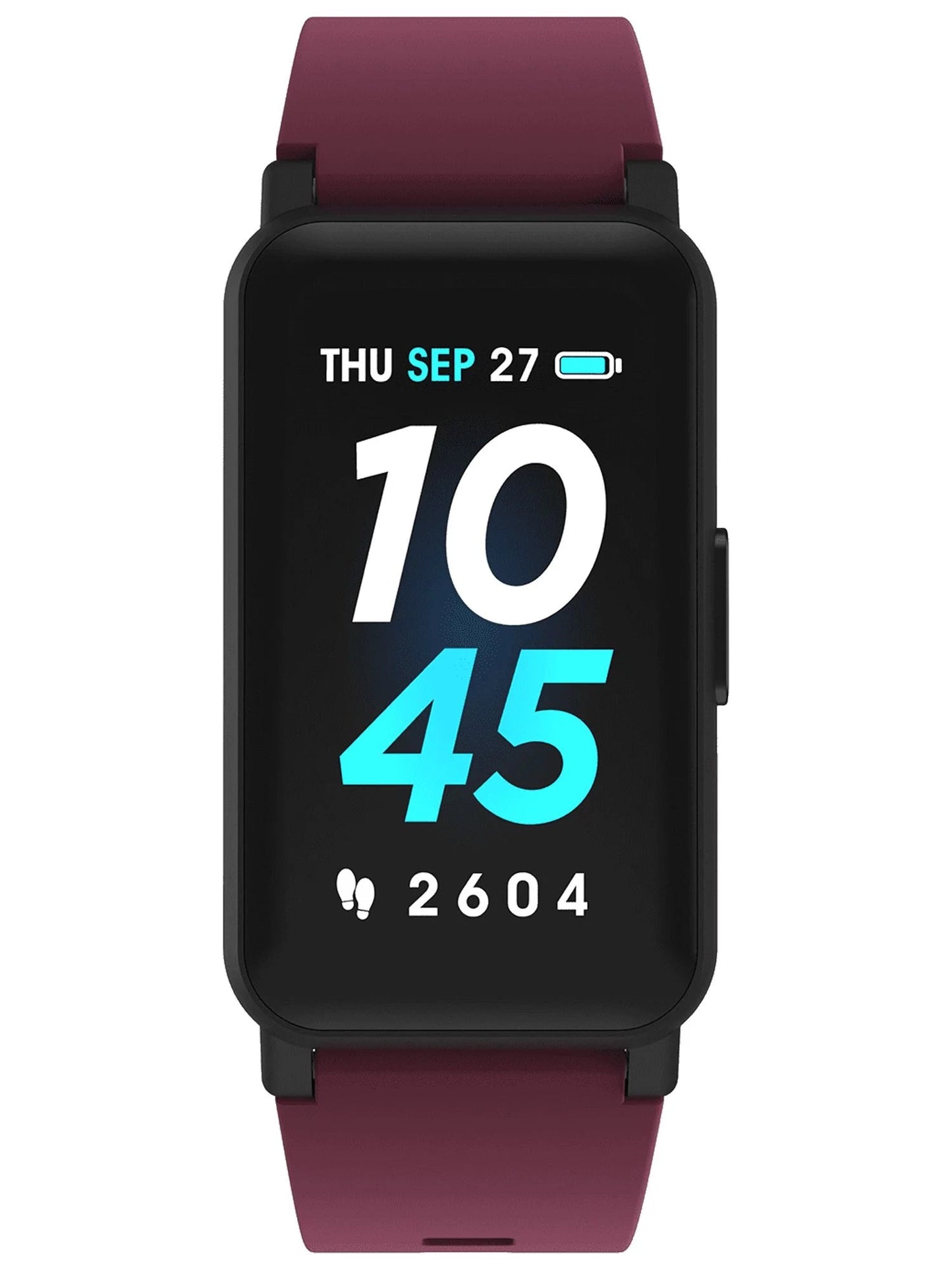 Active 3 Unisex Adult Smartwatch Fitness Tracker, Merlot, Silicone Strap