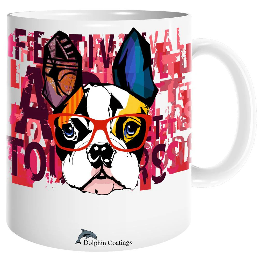 HPN Sublicraft 11 Oz. Dolphin Coated Sublimation Ceramic Mug - 36 per Case