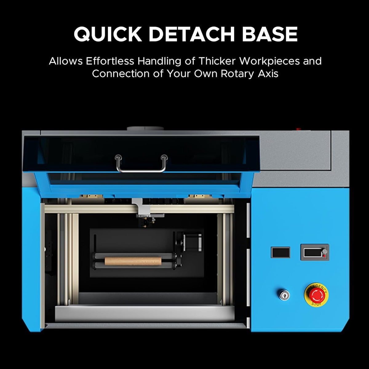 Omtech 45W CO2 Laser Engraver with Lightburn, 12"X8" Desktop Laser Engraving Cutting Machine for Home Use, Lasergrbl Compatible, Air Assist & Adjustable Head for Wood, Glass & More