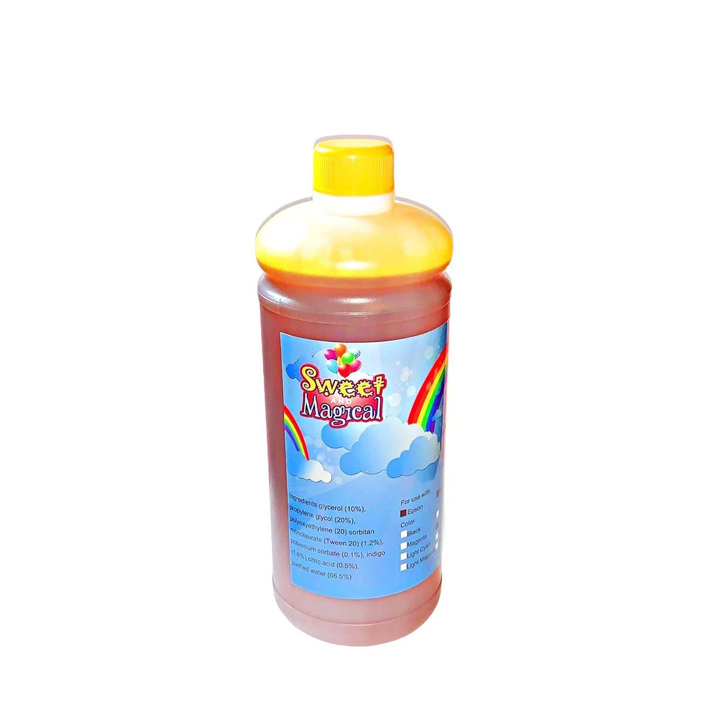 Edible Ink Refill Bottle, 500Ml or 16.9OZ (YELLOW)
