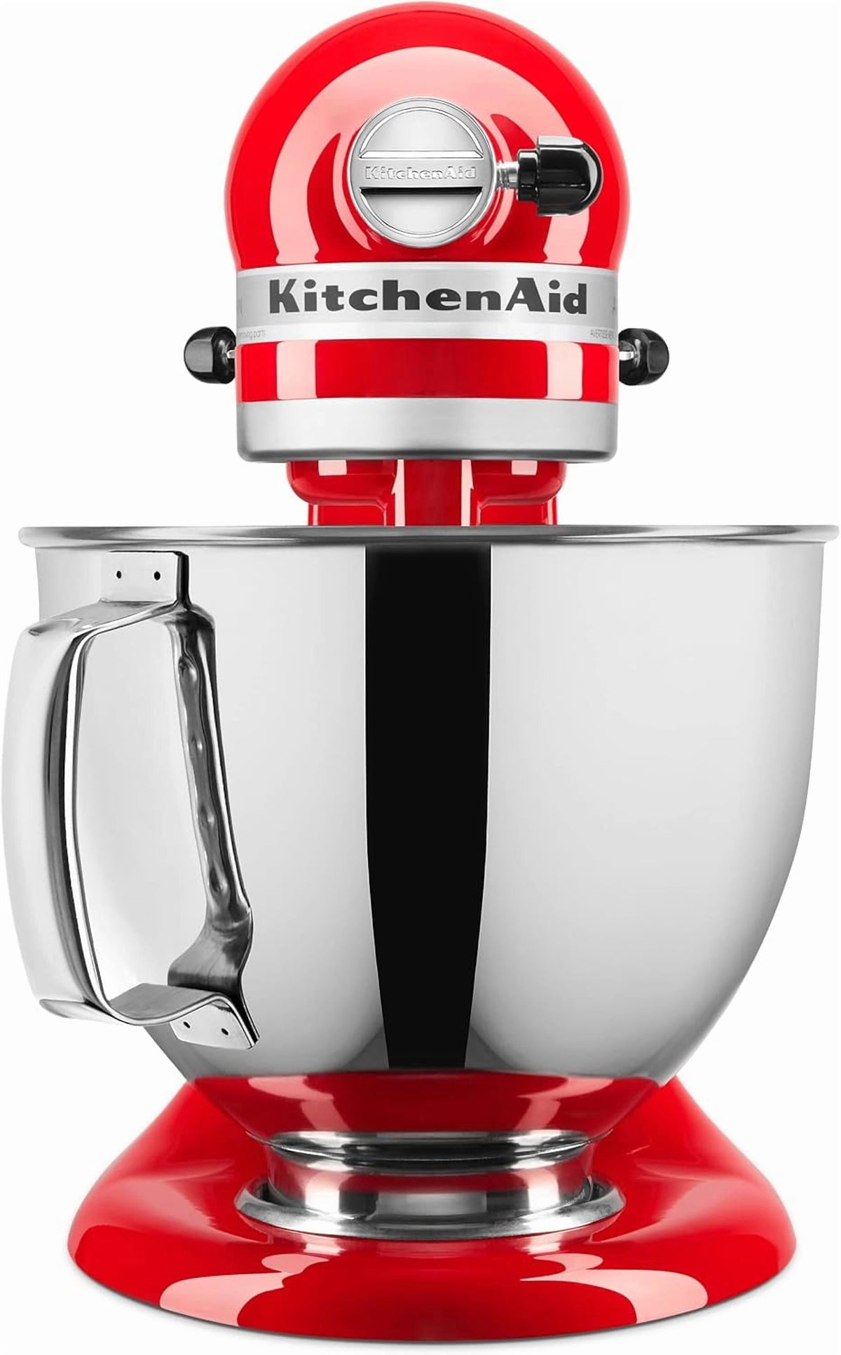 Artisan Series Tilt Head 5 Qt Stand Mixer, Passion Red with Flat Beater, Dough Hook, Whip