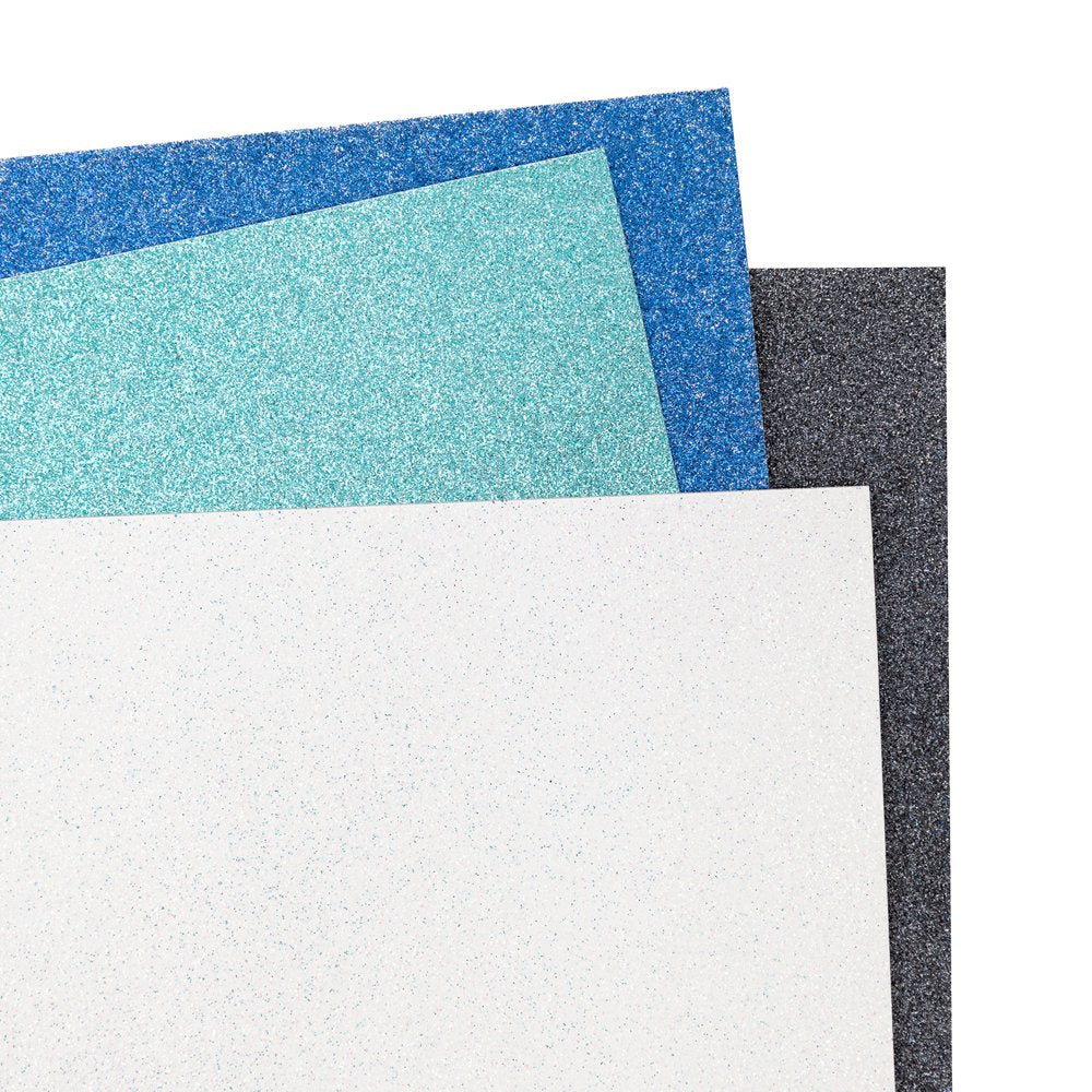 Colorbok Glitter Blue Glacier Paper Pad, 12"X12", 222 Lb./330 Gsm, 10 Sheets