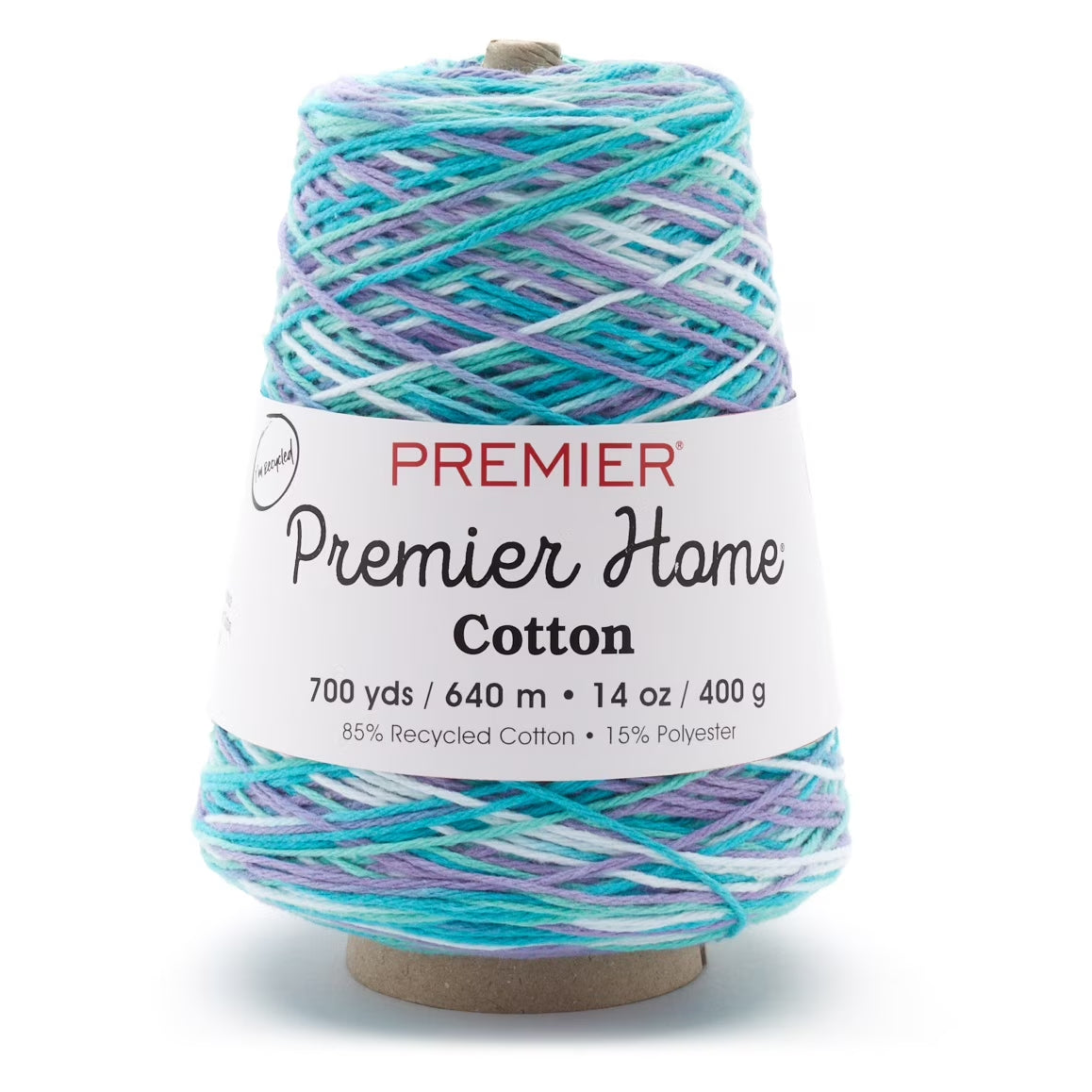 Premier Yarns Home Cotton Cone Yarn, Ideal Knitting and Crochet Supplies, Cotton-Polyester Blend, Multi, Water Lilies