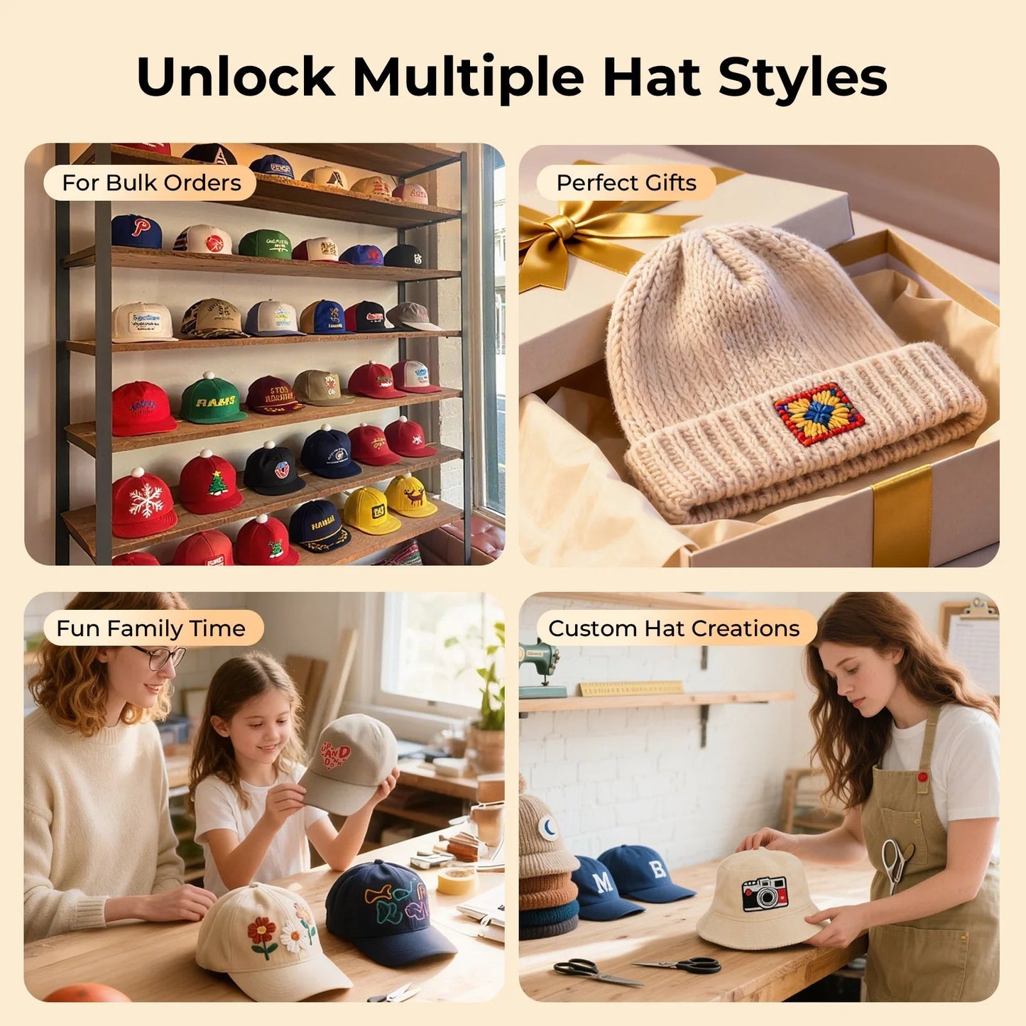 HTVRONT Auto Hat Press Machine - Hat Heat Press Machine with Precise Temp&Timer Control, A300 Hat Heat Press Machine for Caps with 2 Platens, Compatible with DTF Film, Embroidery Patches, Sublimation