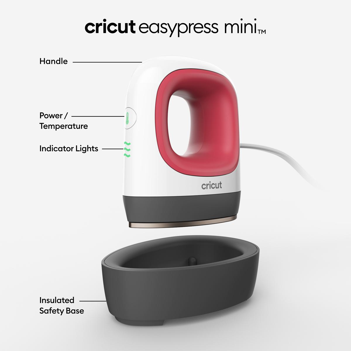 Cricut EasyPress Mini™ Raspberry-Compact Handheld Heat Press