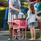 Carnival King CCM21CT Cotton Candy Machine with 21" Stainless Steel Bowl and Cart - 110V, 1050W