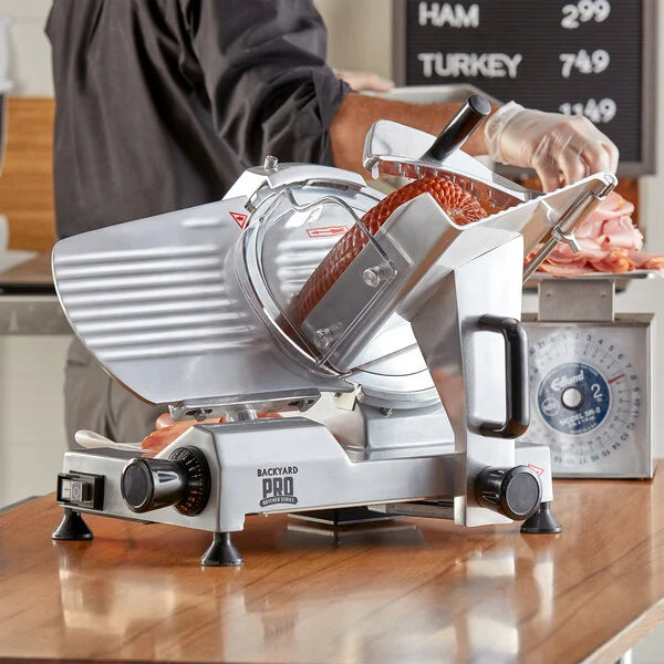 Backyard Pro SL110E Butcher Series 10" Manual Gravity Feed Meat Slicer - 120V