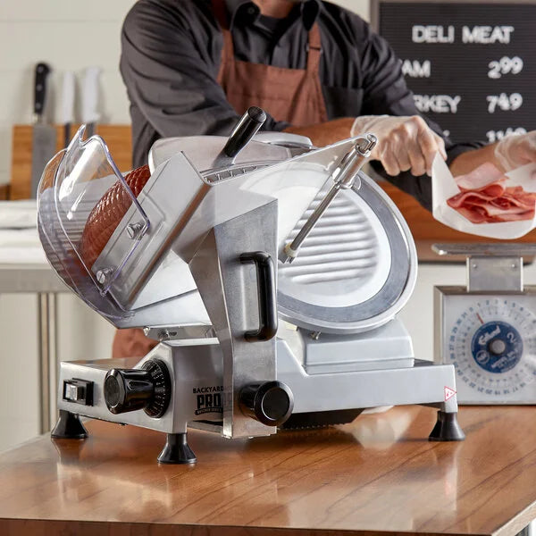 Backyard Pro SL112E Butcher Series 12" Manual Gravity Feed Meat Slicer - 120V