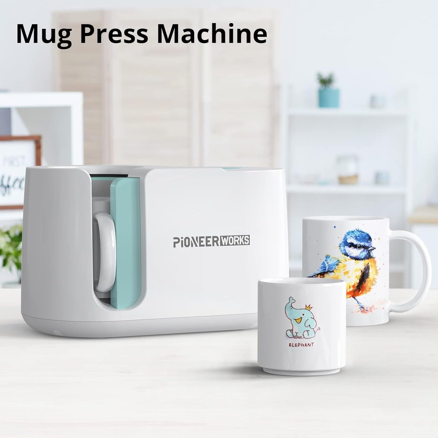 Mug Press Machine, Mug Heat Press for Sublimation of Coffee Mugs, with One-Touch Setting, Sublimation 11-15Oz, Includes Auto-Off Safety Feature, DIY Gifts