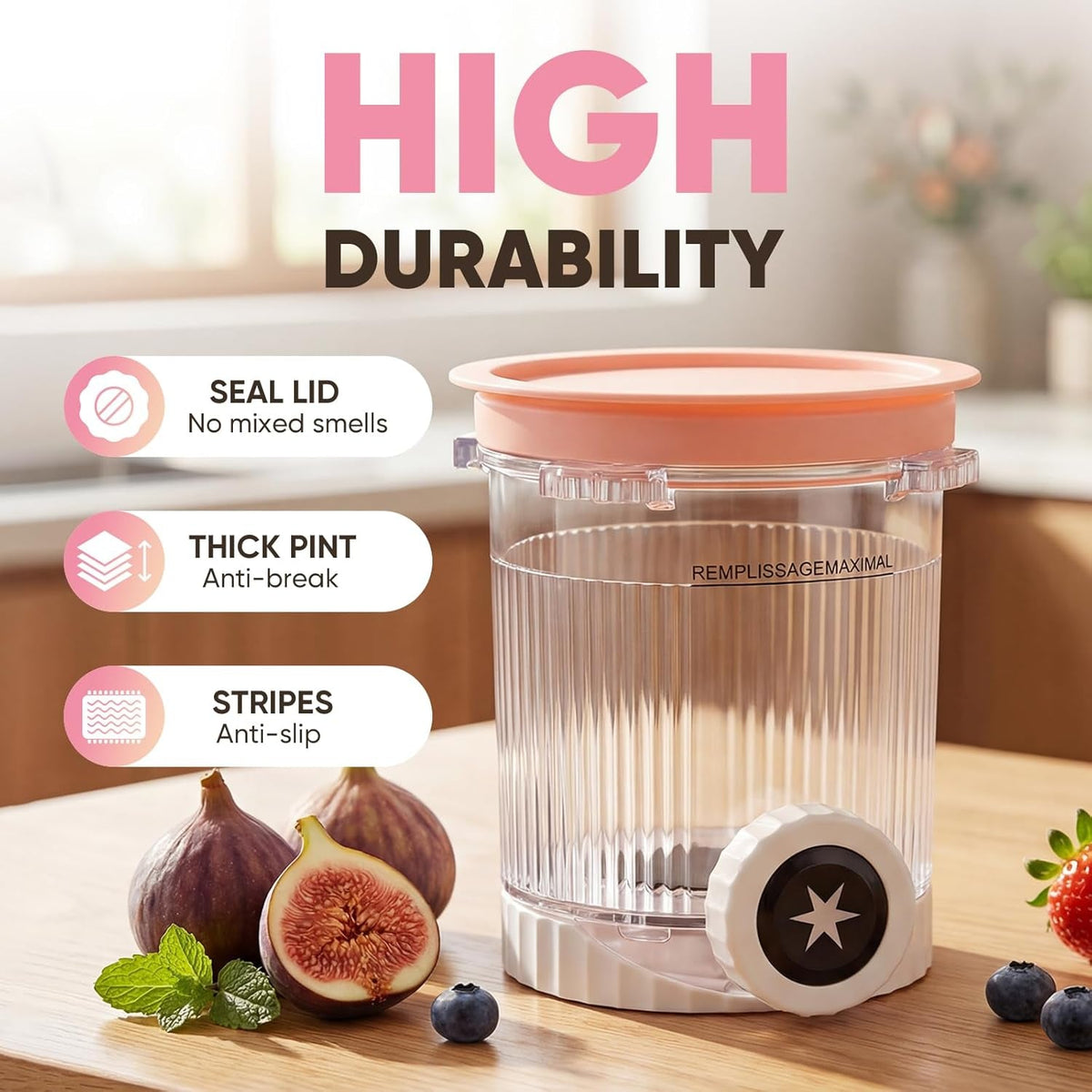 4-Pack Swirl Pints & Lids for Ninja Creami — Compatible with NC700/NC701/NC701C, Replacement Creami Containers for Ice Cream & Soft-Serve Maker, Bpa-Free, Reusable, Dishwasher Safe(Not OEM)