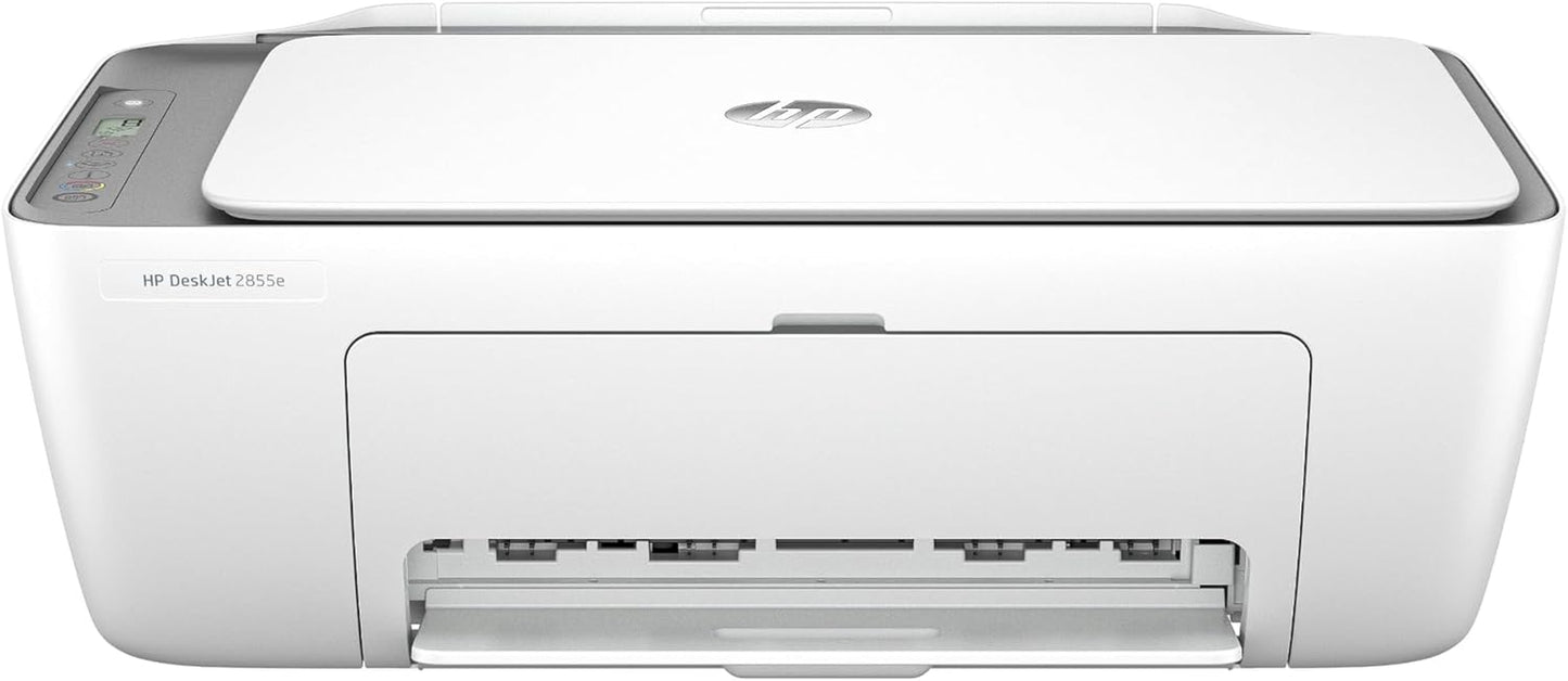 HP Deskjet 2855E Wireless All-In-One Color Inkjet Printer, Scanner, Copier, Best-For-Home, 3 Month Instant Ink Trial Included. This Printer Is Only 2.4 Ghz Capable. (588S5A)