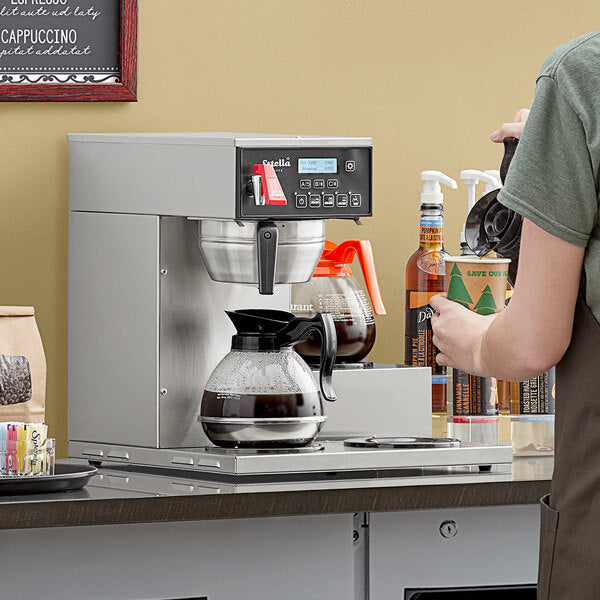 Estella Caffe ECB-3D3L Automatic Coffee Maker with 3 Decanter Warmers and Digital Display - 120V
