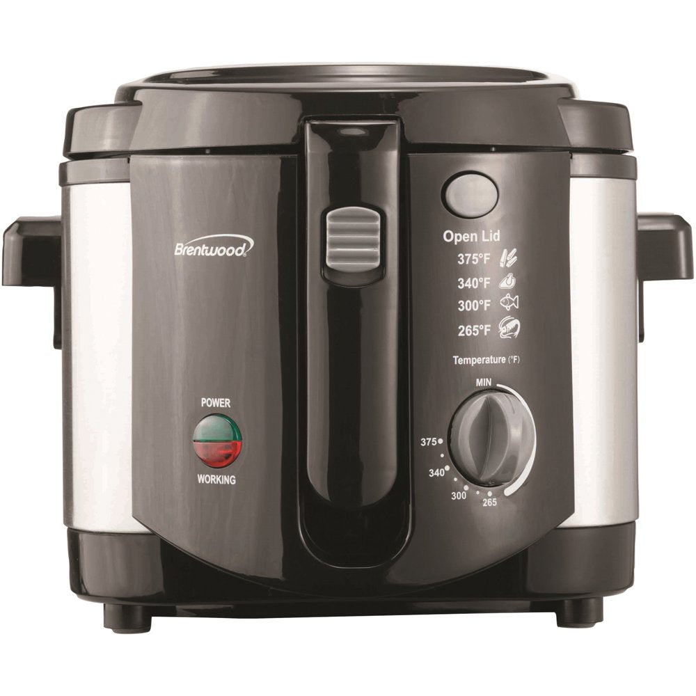 DF-720 1200W 8-Cup Electric Deep Fryer - Stainless Steel