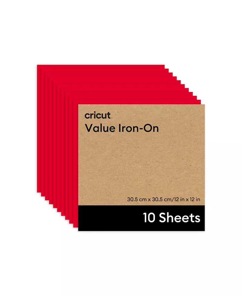 Value Iron-On Heat Transfer Vinyl Sheets - 12 in X 12 In, 10 Ct