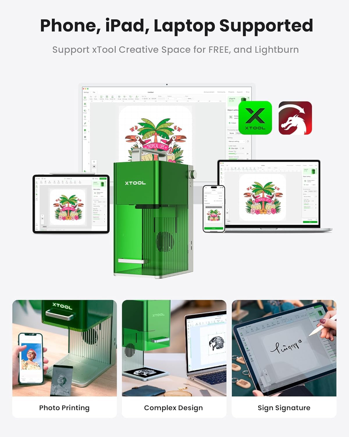 F1 2-In-1 Dual Laser Engraver, Lightning Speed Portable Laser Engraving Machine, HD Laser Engraver for Jewelry, Metal, Wood, Leather