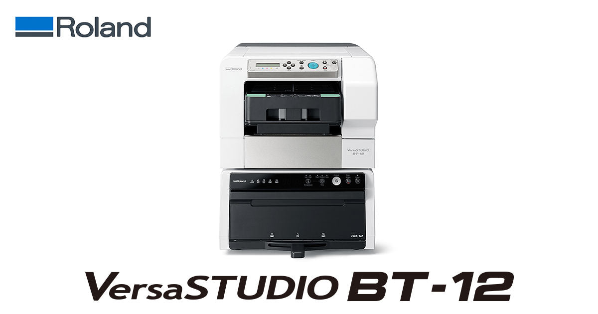 Roland Versa Studio BT-12 Direct to Garment Printer and HB-12 DTG Finisher +ink