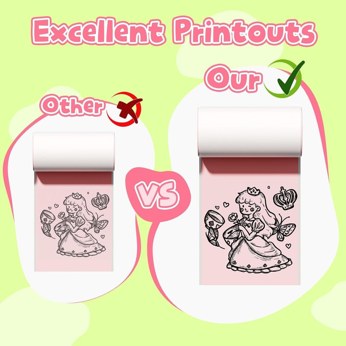 Phomemo Pink Self-Adhesive Thermal Paper, Glossy Printable Sticker Paper Label for Phomemo M02/M02 Pro/M02S/P2S/M03/M04S Mini Sticker Printer, 50Mm X 3.5M, Diameter 28Mm, 3-Rolls, Image Time 20 Years