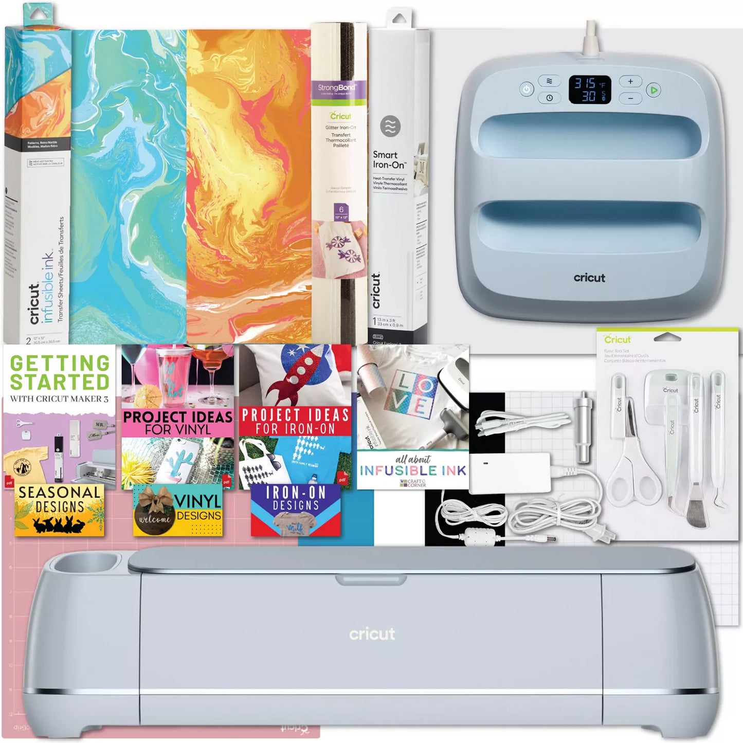 Maker 3 & EasyPress 3 Bundle - Cutting Machine Heat Press Combo with HTV