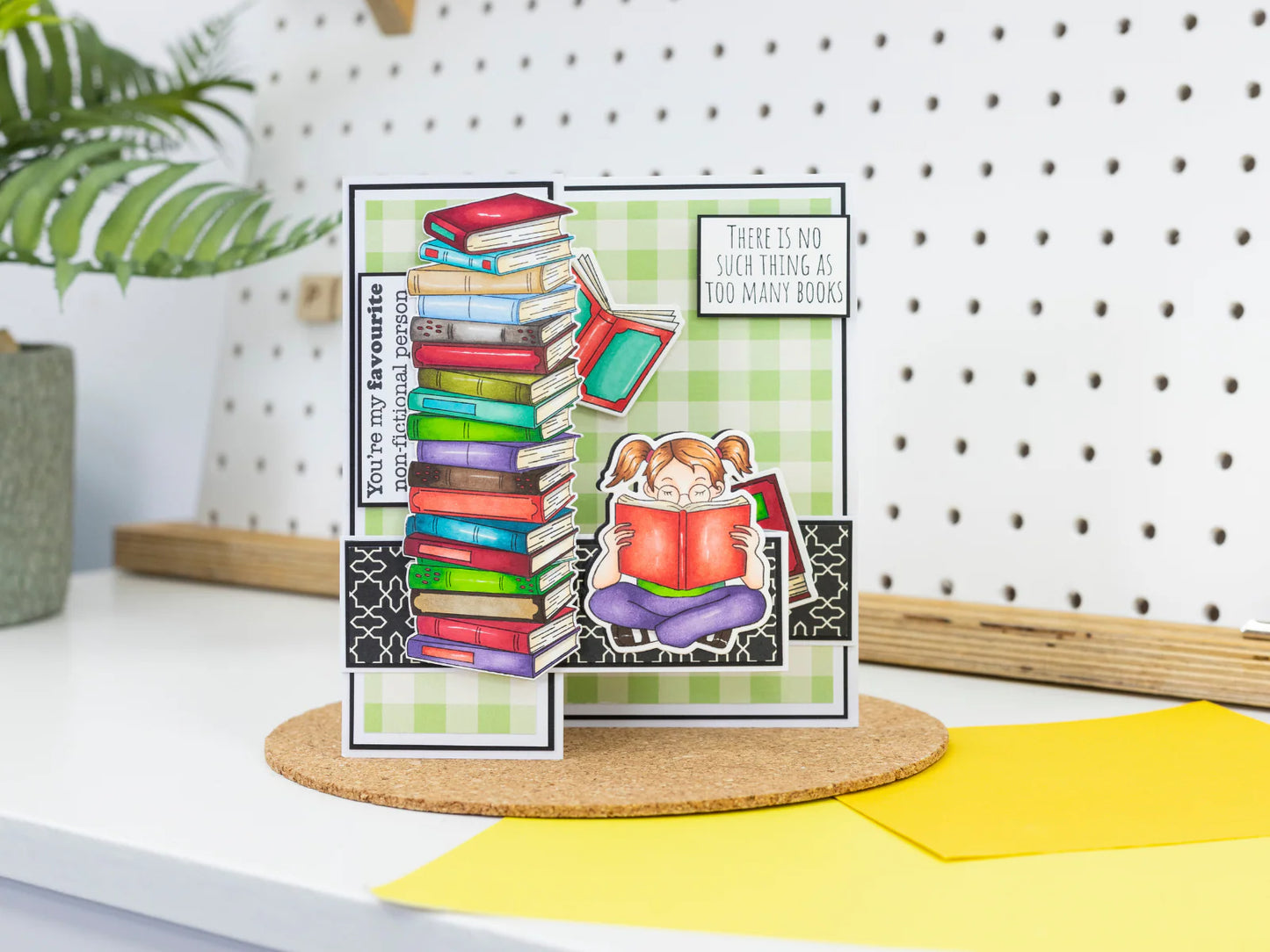 Crafters Companion Bookworm Collection Stamp & Die Set - Reading Is Dreaming