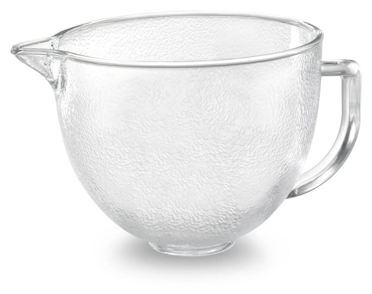 5-Quart Glass Bowl Hammered