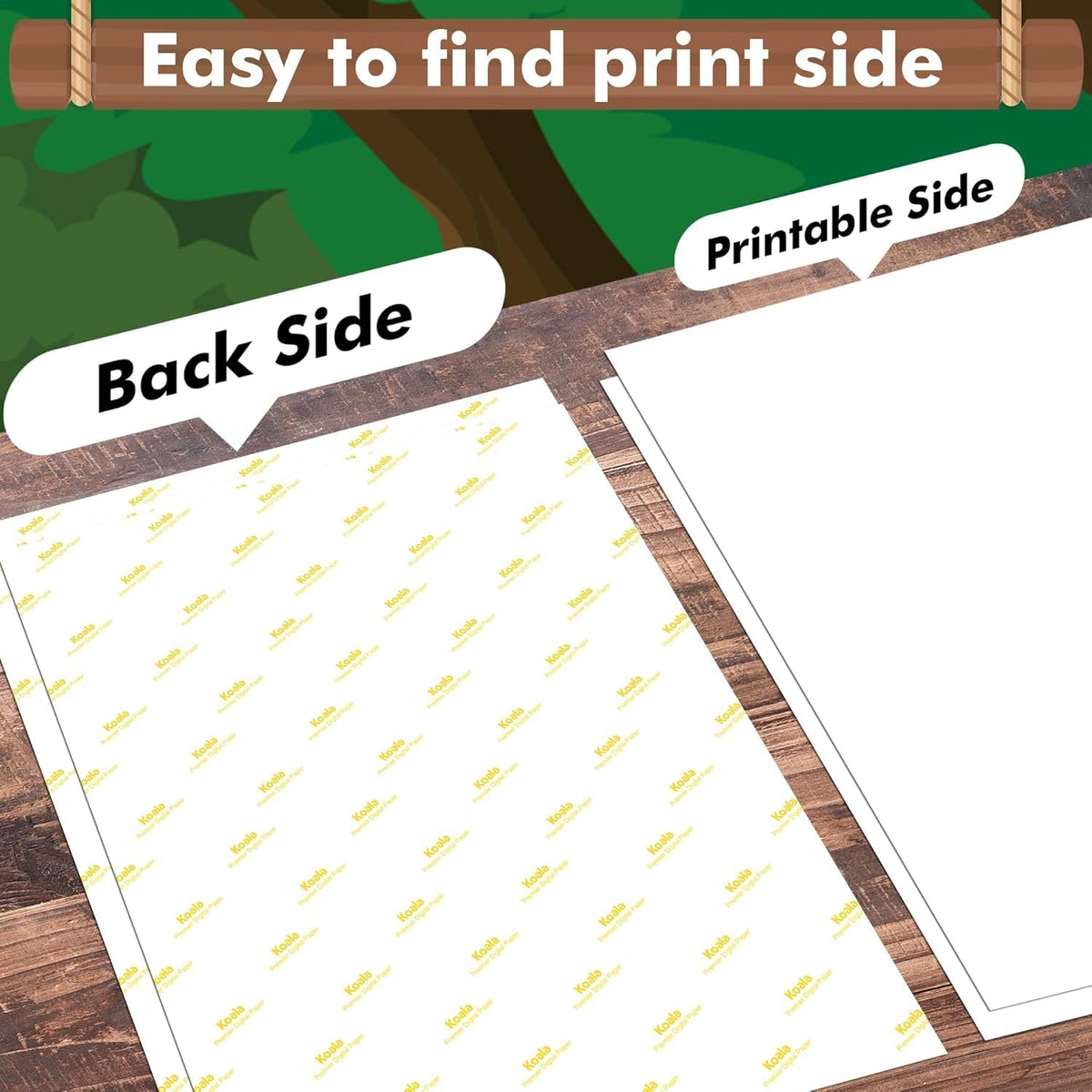 Koala Sublimation Paper 150 Sheets 8.5X11 Inches for Heat Transfer DIY Gift Compatible with Inkjet Sublimation Printer 105Gsm