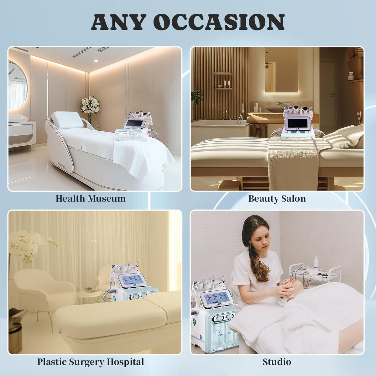 7 in 1 Multifunctional Face Care Device ,Facial Care Machine Vacuum Cleaning Jet for Home and Beauty Salon