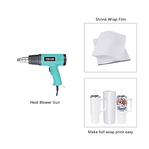 PYD Life 50 PCS Sublimation Shrink Wrap Sleeve White Bags 10 x 5 Inch for Print by Oven,Sublimation Shrink Wrap Film for 20 OZ Sublimation Skinny Tumbler,Heat Transfer Shrink Wrap