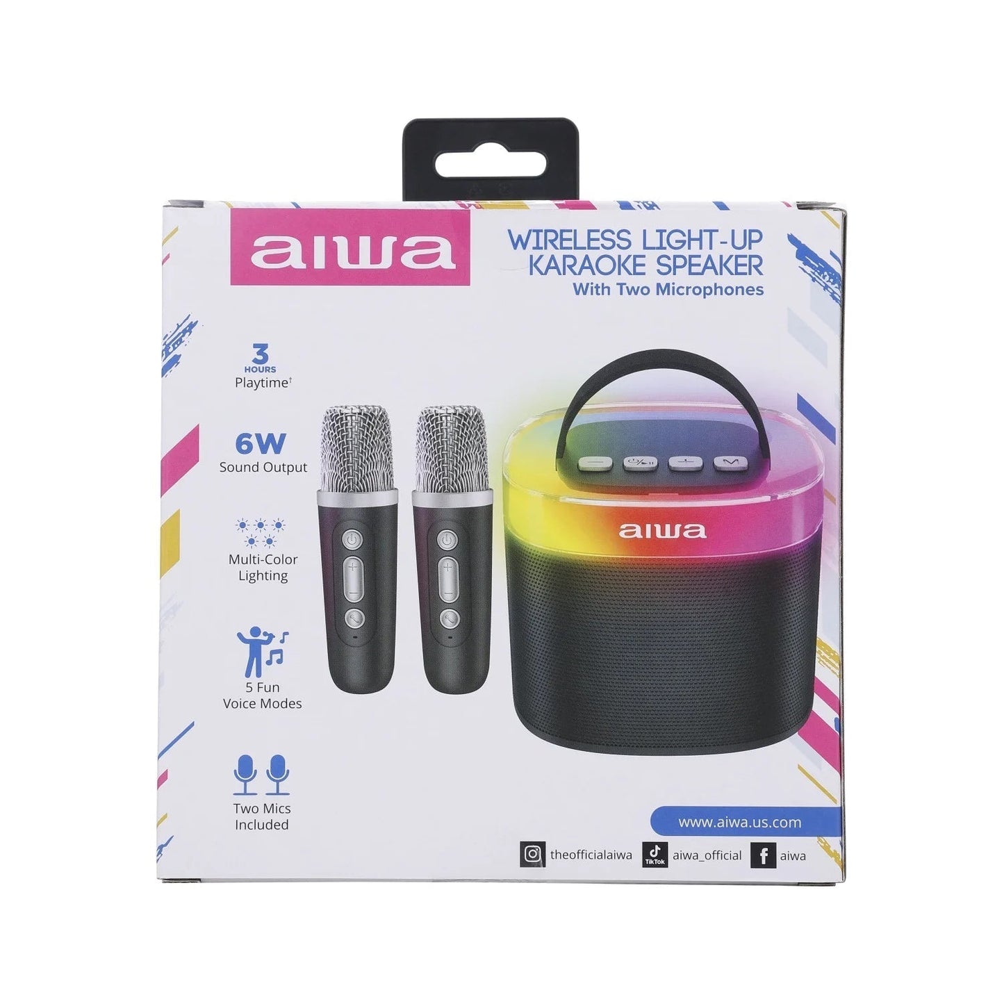 Light up Wireless Karaoke Speaker, Black, AI6029-BLK