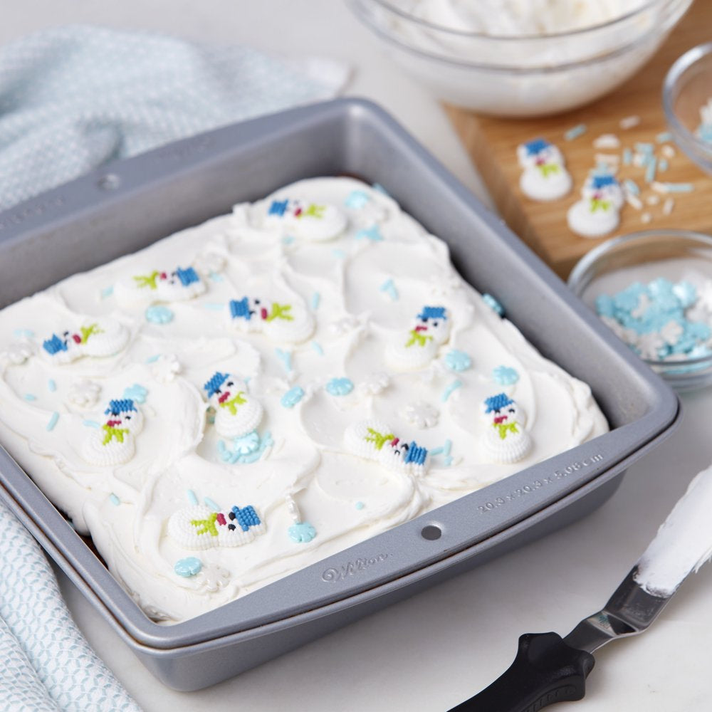 Mini Snowman Icing Decorations, White, 20-Count