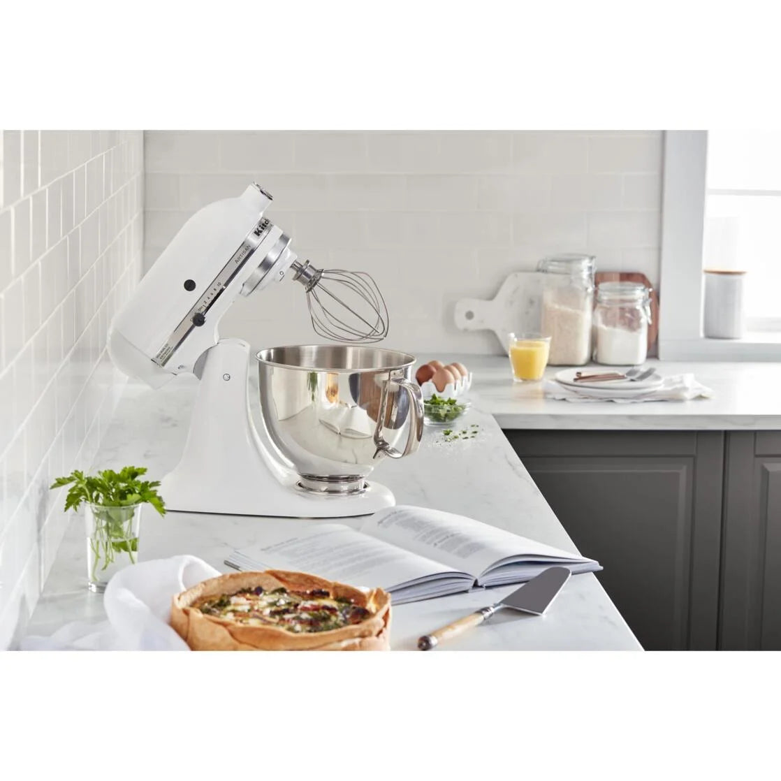 Artisan Series 5-Quart Tilt-Head Stand Mixer, White, KSM150PS