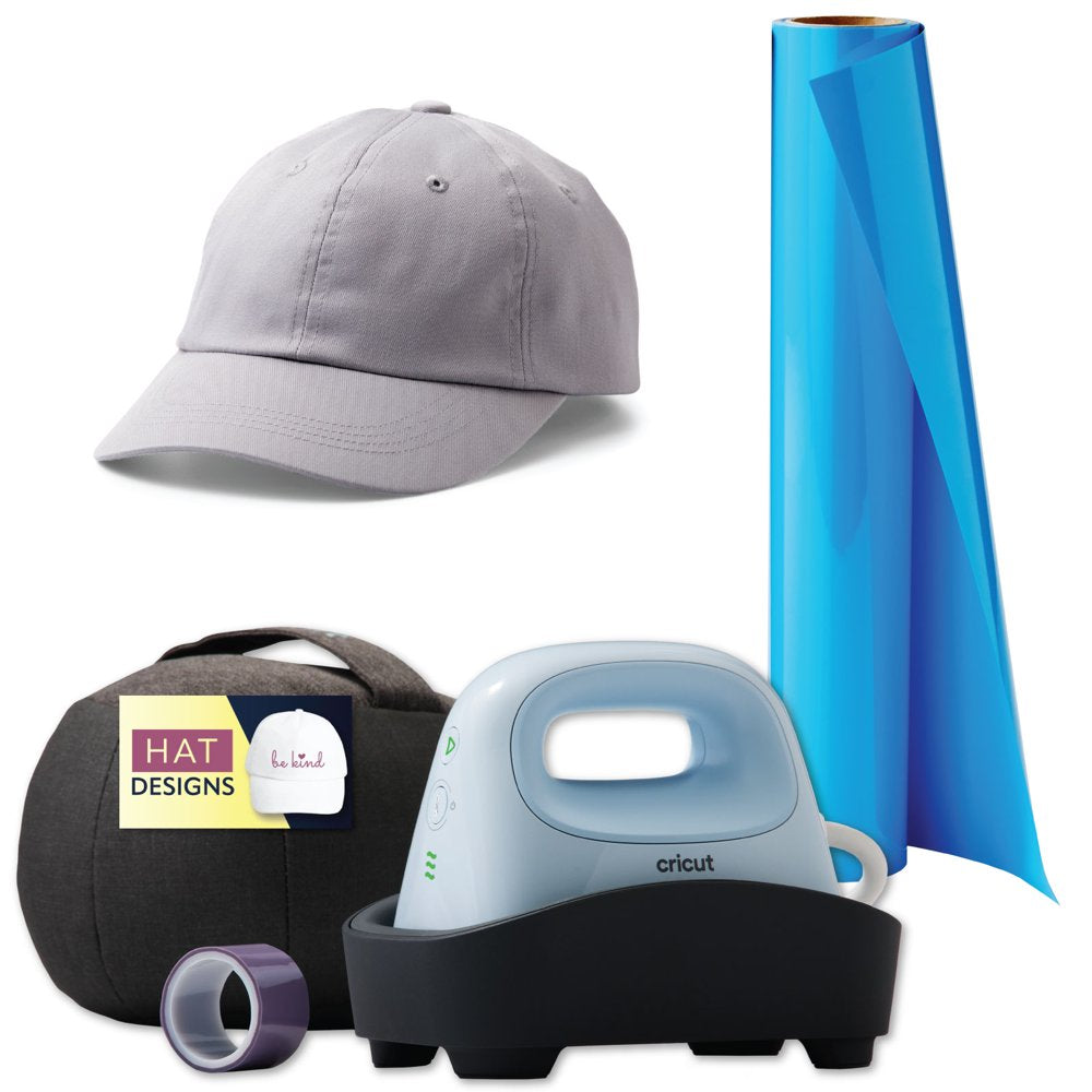Hat Press, Heat Press Machine and Iron-On HTV Ocean Baseball Cap Blank Bundle