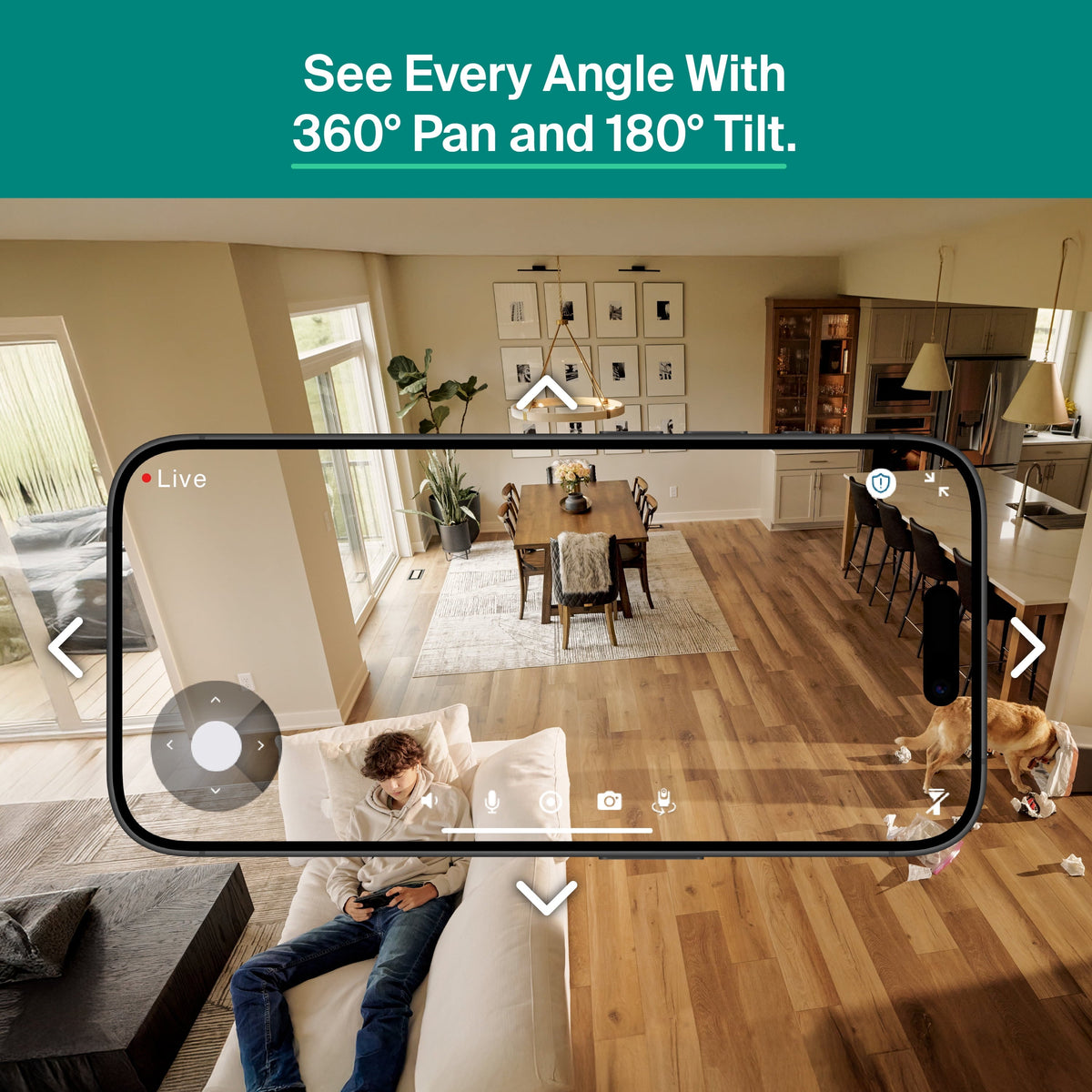 Essential Indoor Pan Tilt Security Camera (2025 Release) - 1080P HD Video, Wired Plug-In Power, 1-Cam