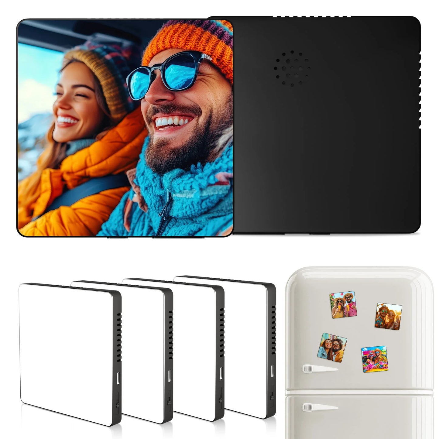 Sublimation Music Fridge Magnets Blanks 3.93" Bulk (White or Black) 2 Pack