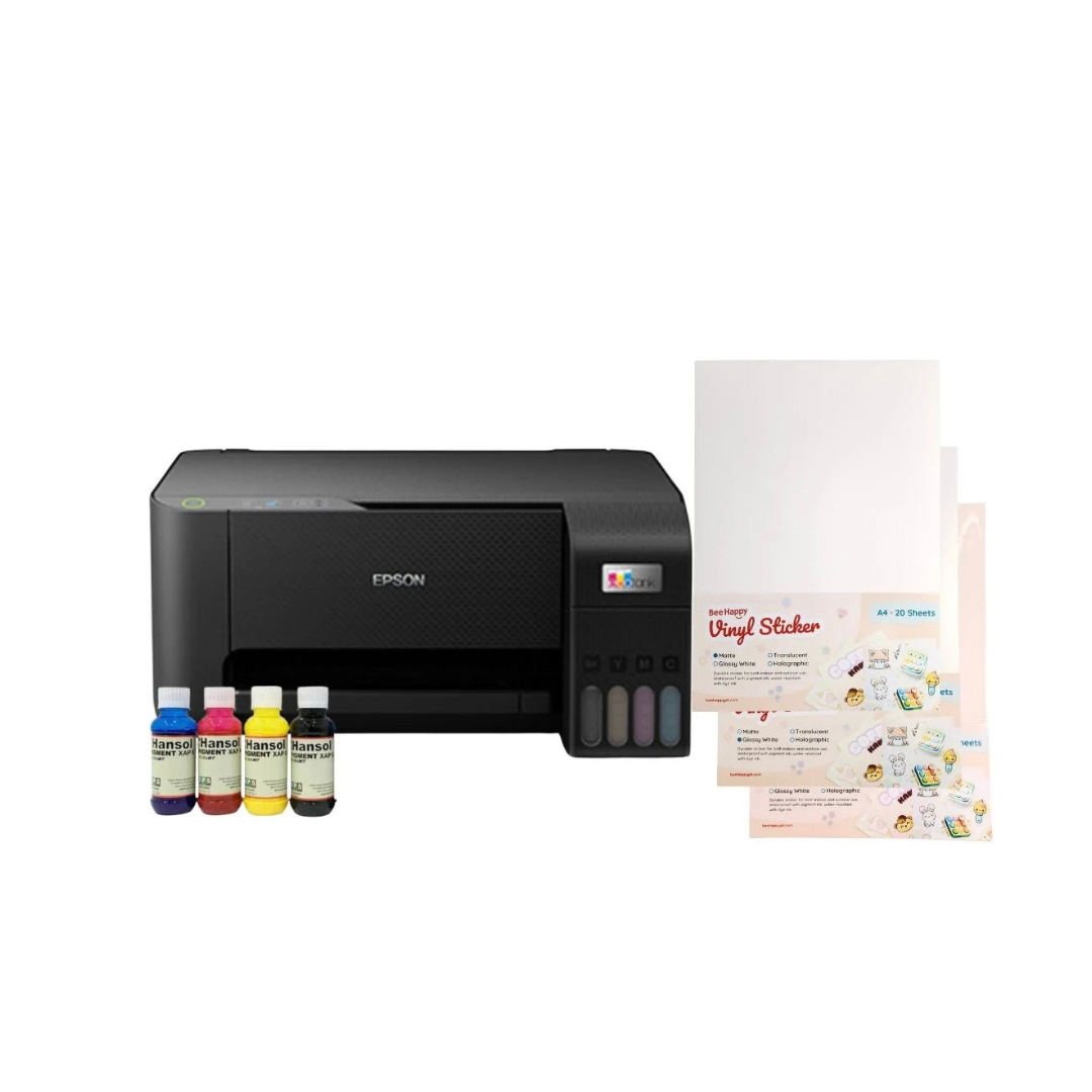 Epson L3210 Pigment Printer Bundle (L3210+ Hansol Pigment Inks + Vinyl Stickers)