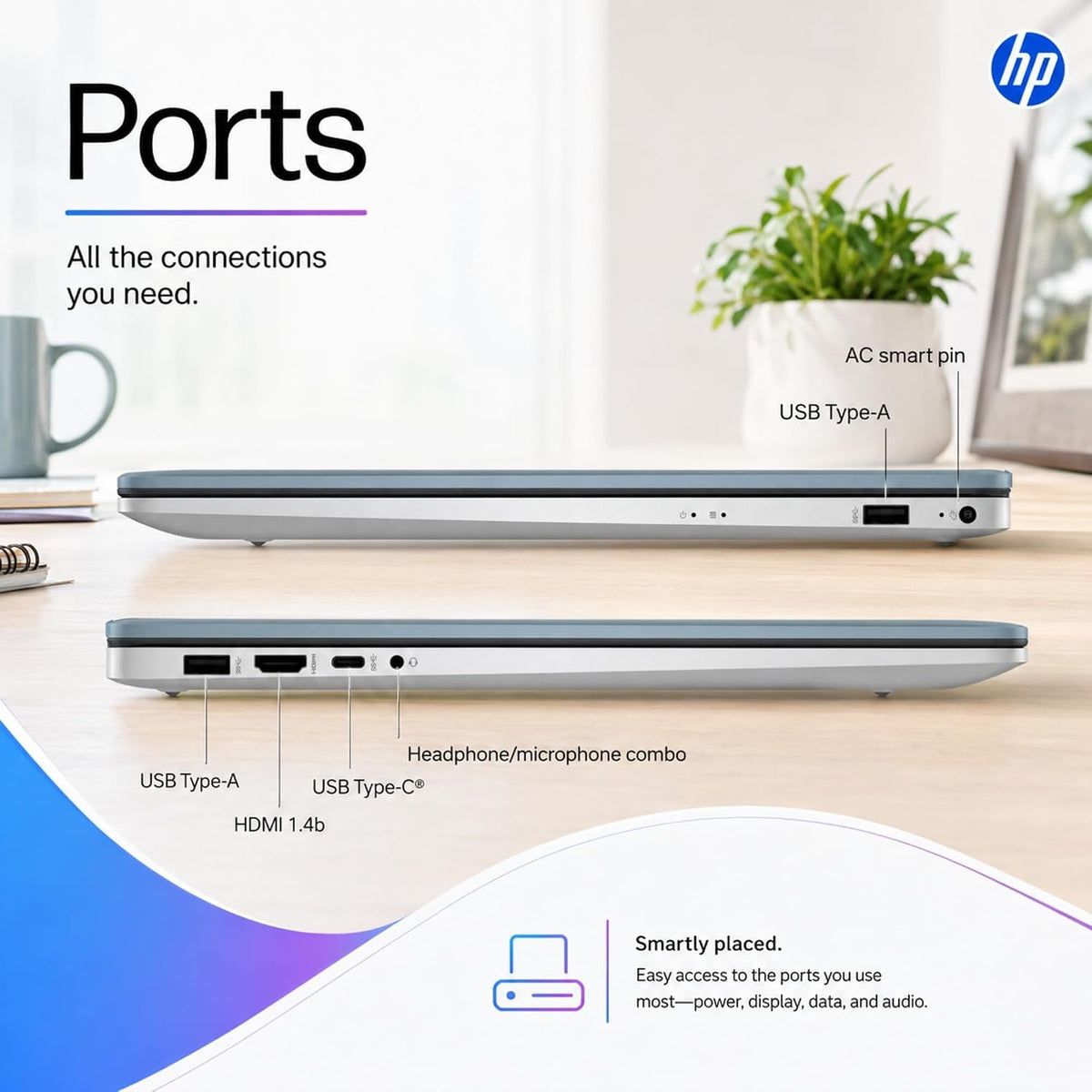 HP 17.3“ Laptop with Finger Print Reader, 16GB RAM, 512GB SSD Storage, Intel Dual-Core, 10 Key Number Pad, No Mouse, Office 365 for the Web, Windows 11 Home