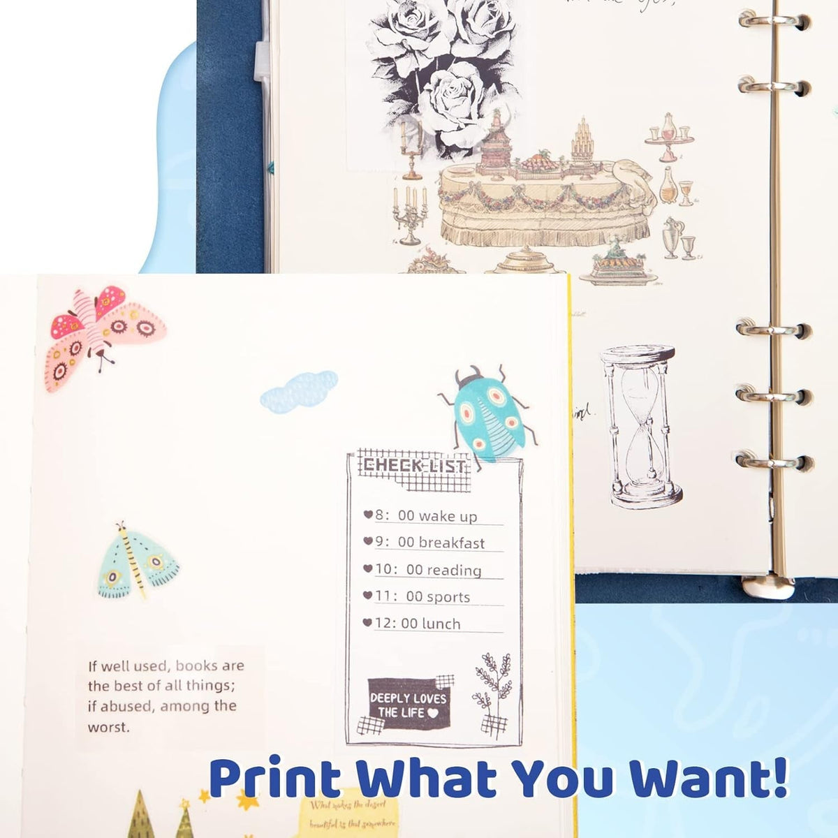 Phomemo Sticker Paper- for T02/T02Pro/Q02E/M02X/Y02C/Q02 Mini Printer, White Thermal Sticker for Study Notes, Photo, DIY, Stickers, Image Time 2 Years, Black on White Sticky Paper, 50Mm X3.5M, 3 Rolls