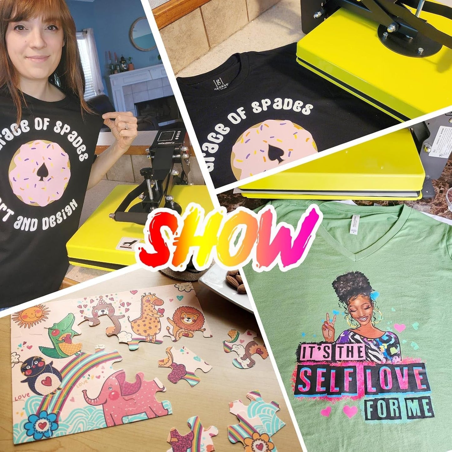 Whubefy Heat Press Machine 15X15 Slide Out, Digital Clamshell Heat Press Machine for T Shirts Printer, Heat up Fast & Even, Sublimation Shirt Press Machine for Mouse Pad, Pillows, Coasters, Puzzles