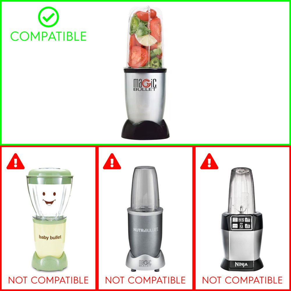 2 Pack 20 Oz Cups with to Go Lids and Cross Blade Replacement Set for Magic Bullet Blenders MB1001