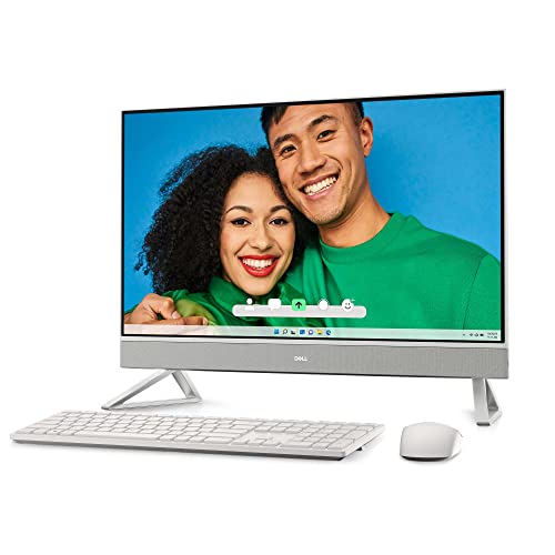 Dell Inspiron 7730 All in One Desktop - 27-inch FHD (1920 x 1080) Display, Intel Core 5-120U, 16GB DDR4 RAM, 512GB SSD, Intel Graphics, Windows 11 Home, Onsite Service - White