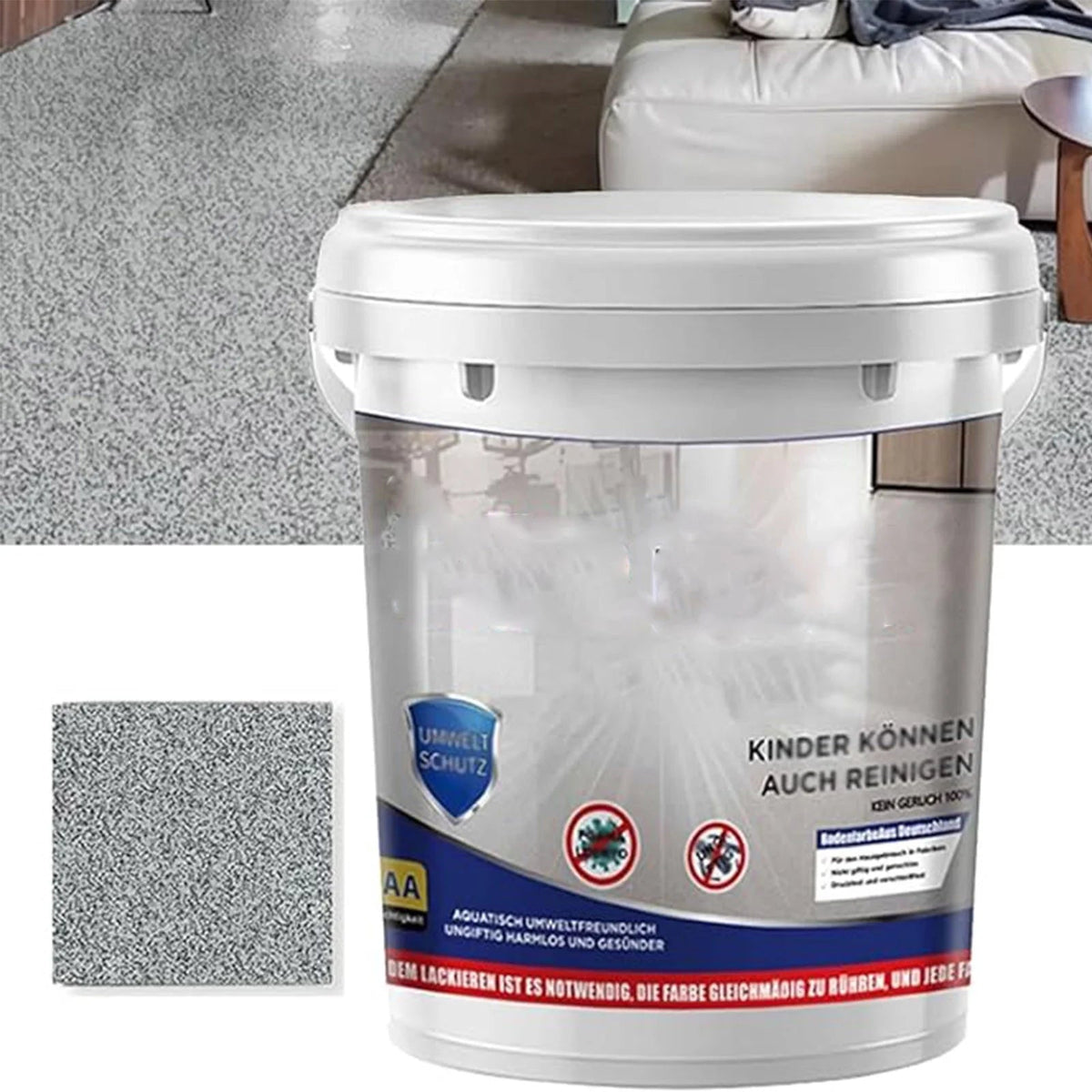 High Gloss Effect Epoxy Floor Coating Floor Coating Epoxy Resin Coating for Indoor Outdoor Waterproof Coating 500Ml