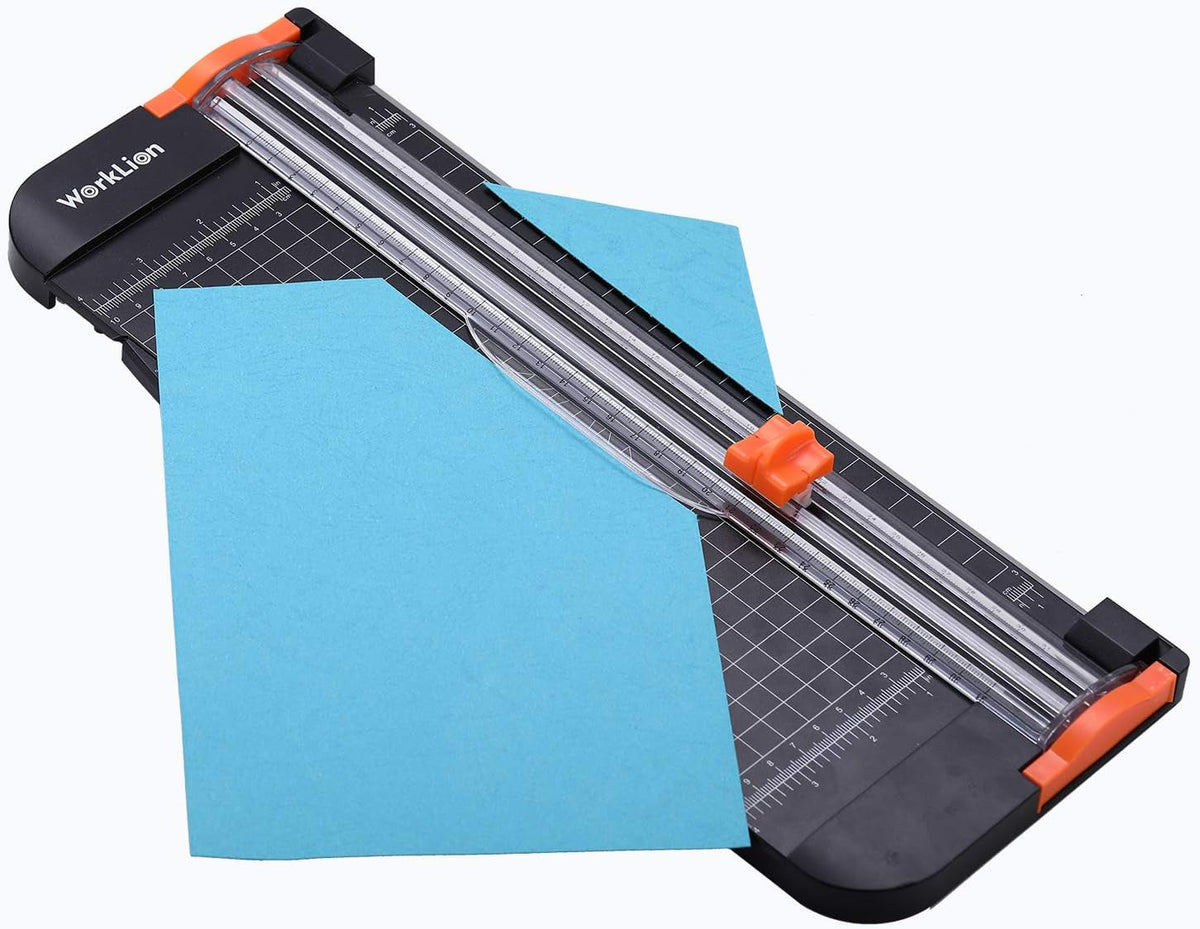 WORKLION Paper Trimmer Replacement Blades with Automatic Security Safeguard Design - A4 Paper Cutter Blade Refill (4 Pack)