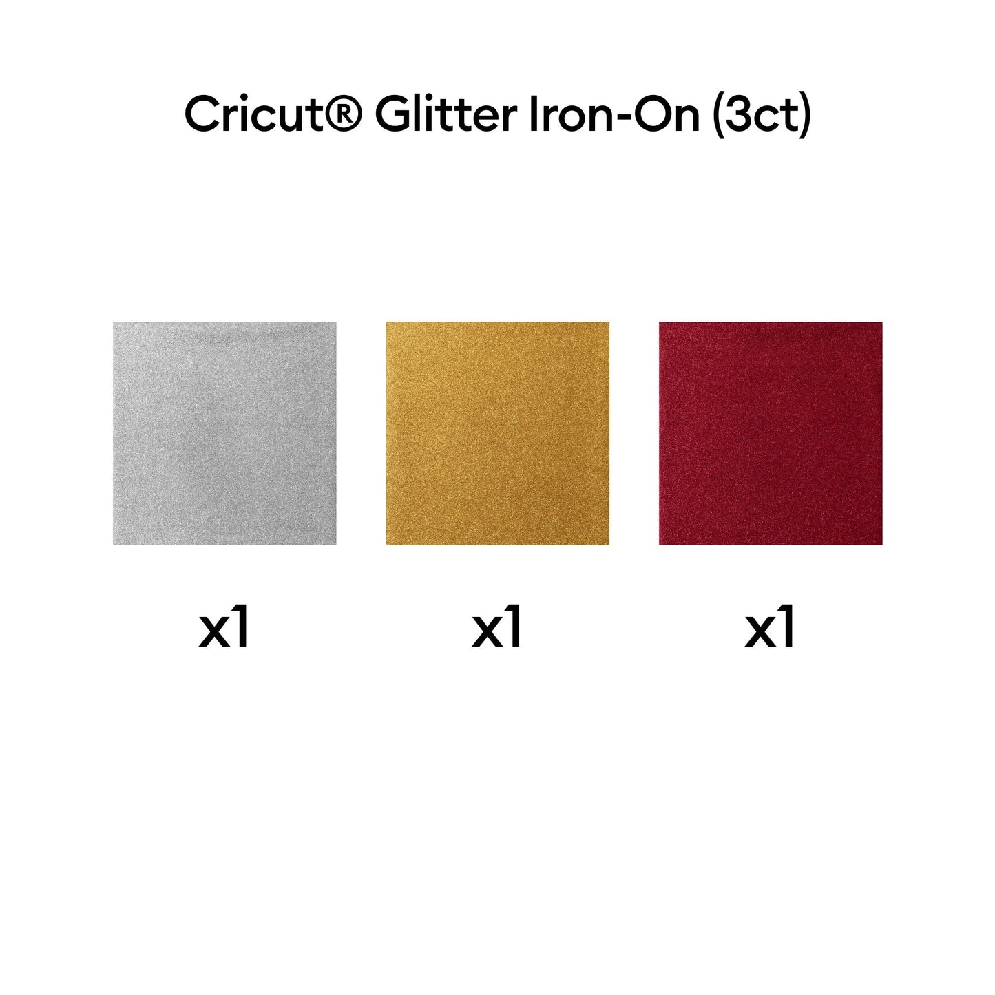 Cricut Glitter Iron-On, Sangria Sampler (3 Ct), 12 X12, Roll