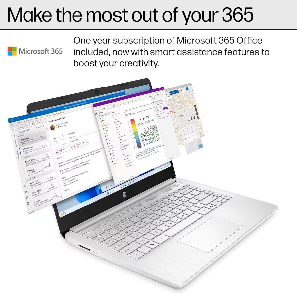 HP New Everyday 256GB SSD Laptop • 2026 Edition • Microsoft Office 365 Included • Intel Core • Thin & Portable • Fast Response • Long Battery Life • Windows 11