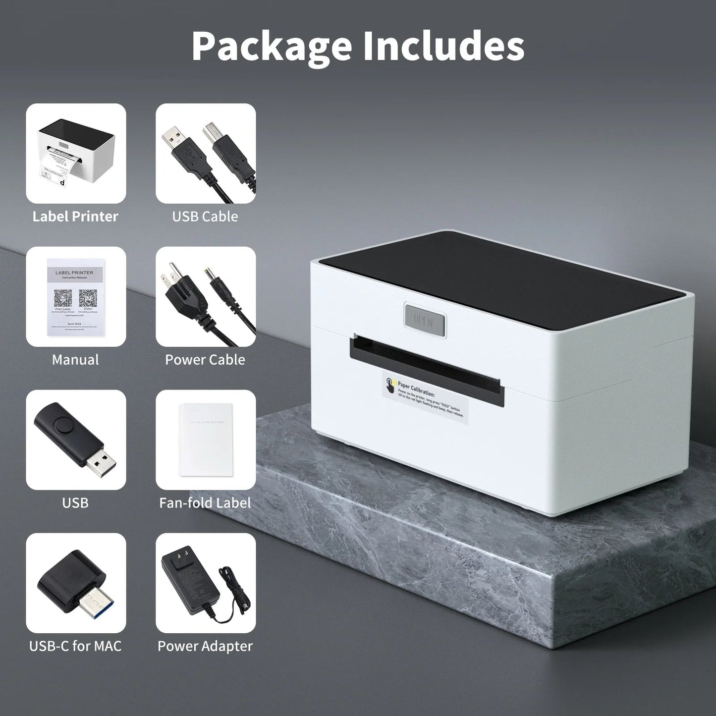 4×6 in Bluetooth Shipping Thermal Label Printer,Portable Label Printer,Compatible with Android、Iphone、Windows&Mac,Widely Used for Home&Small Businesses and Office