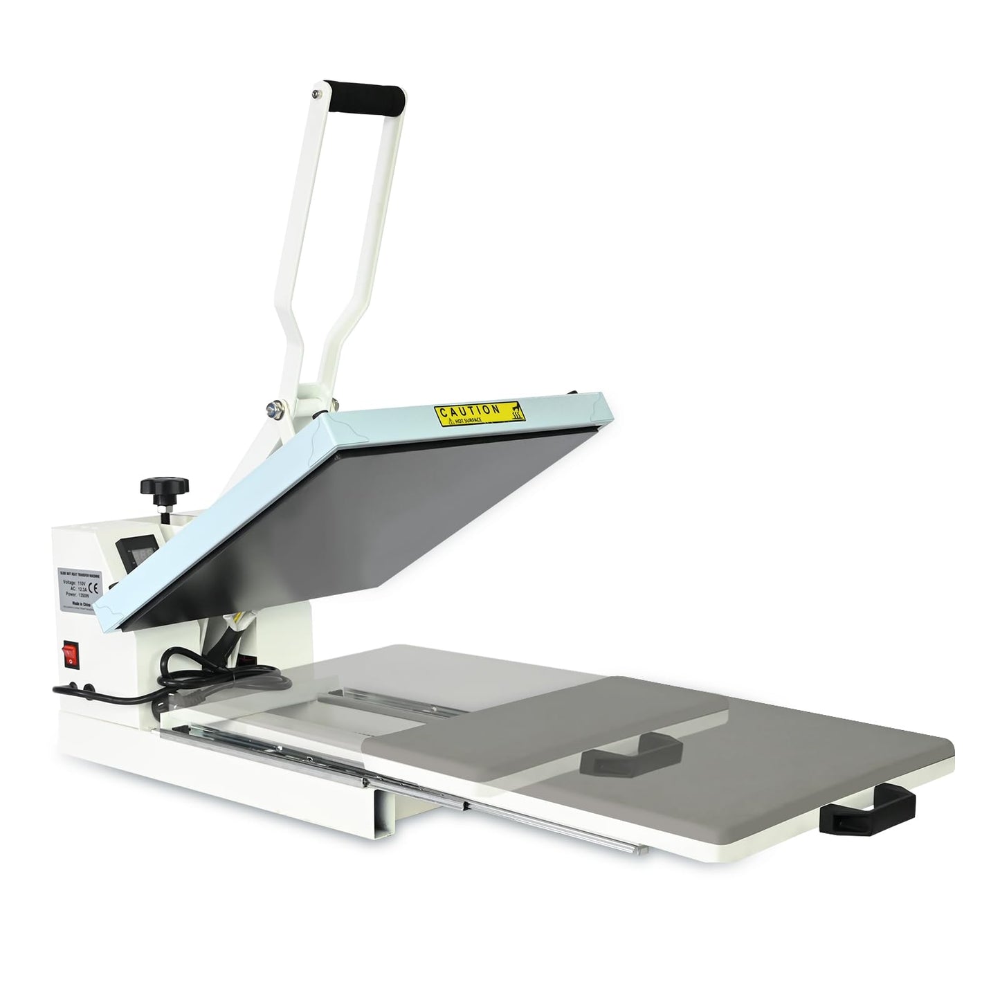 Heat Press 15x15 inch Industrial Quality with Adjustable Pressure, Slide Out Heat Transfer Machine for T-Shirt, Blue