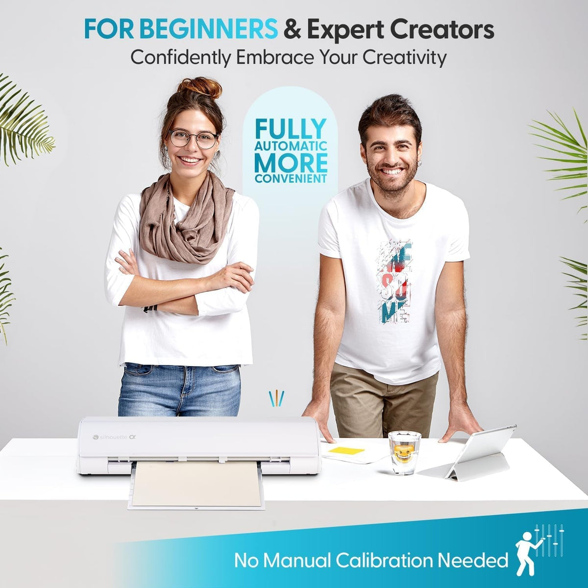 Silhouette America Cameo 5 Alpha (Α) Smart Cutting Machine, Classic White (Deluxe Bundle) - Includes Business Edition Software, 12 HTV, 24 Oracal Vinyl Sheets, Pixscan Mat, Tool Kit & 25 Free Designs