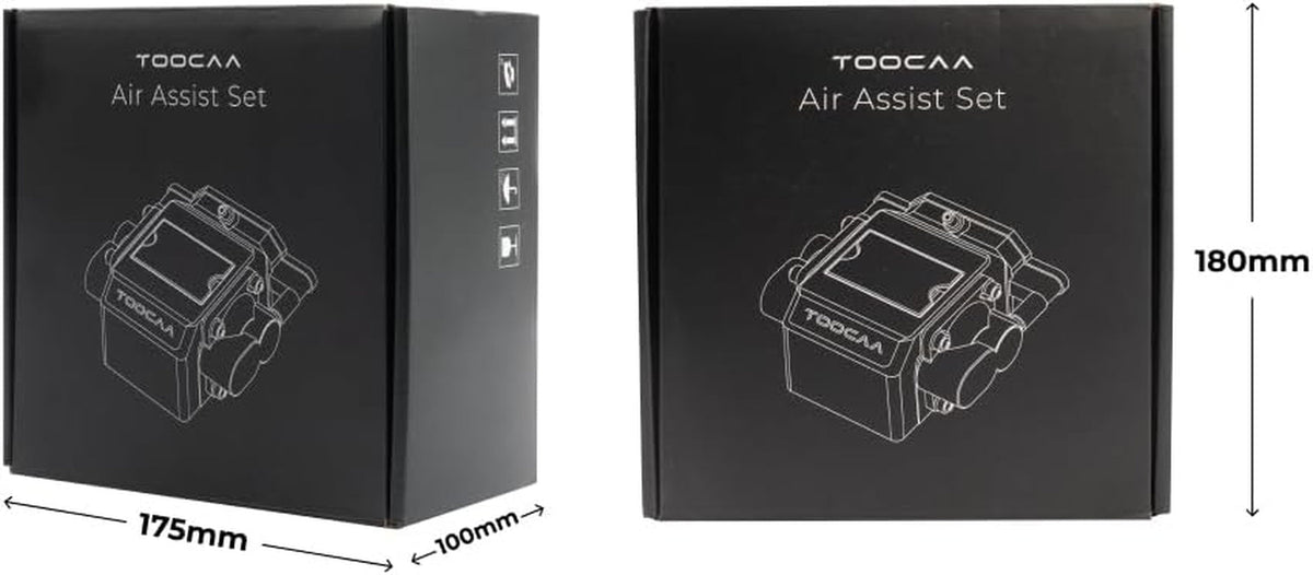 TOOCAA Air Assist Pump Kit for TOOCAA L2 and Most of Laster Cutter & Engraver,Air Assist with Adjustable 30L/Min - Faster and Deeper Cutting, Remove Smoke & Clean Surface, Protect Laser Lens,Low Noise