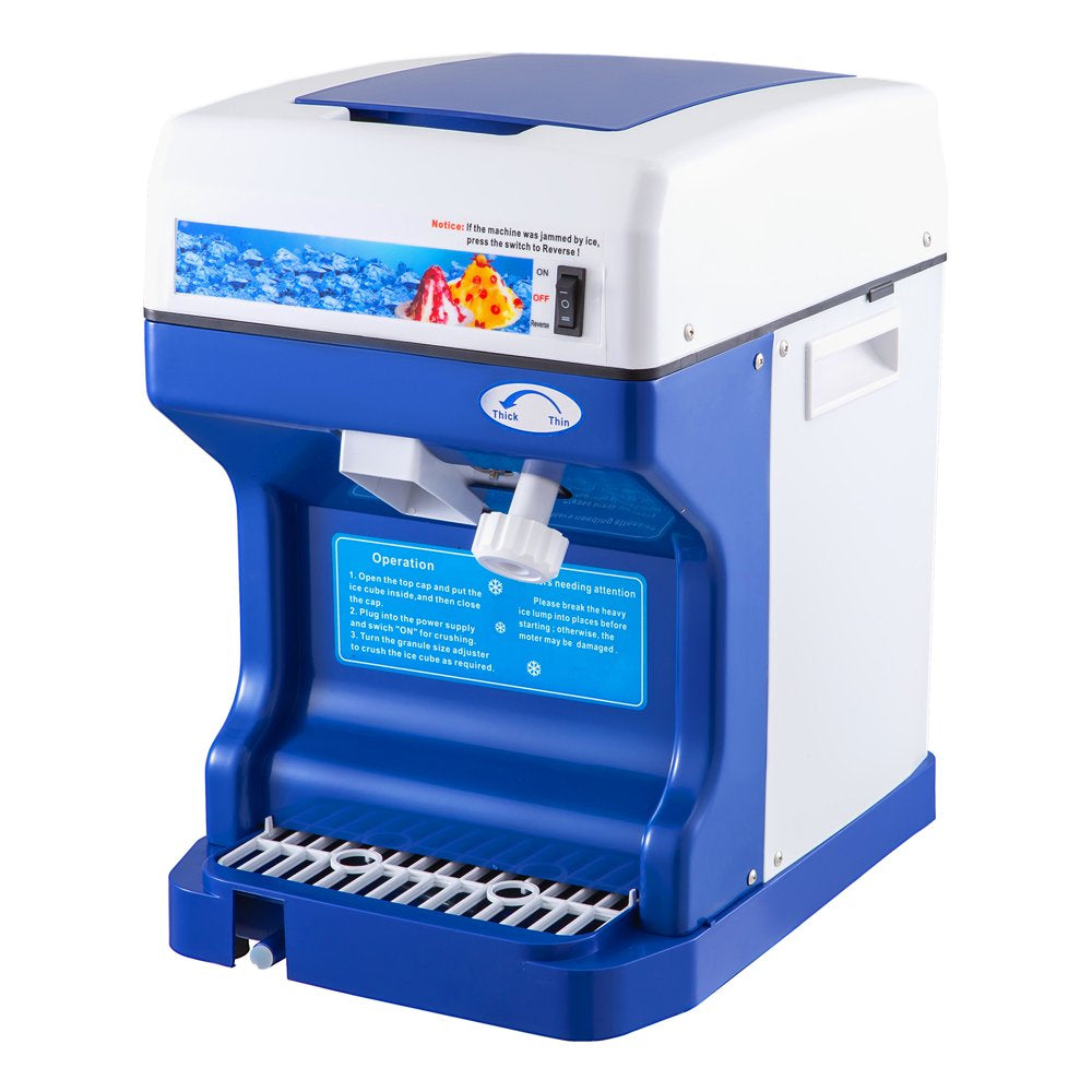 brand Electric Ice Shaver Machine 250W Snow Cone Maker 265Lbs/H. for Home and Commercial
